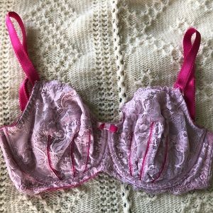 Adore Me pink Unlined Bra 32G